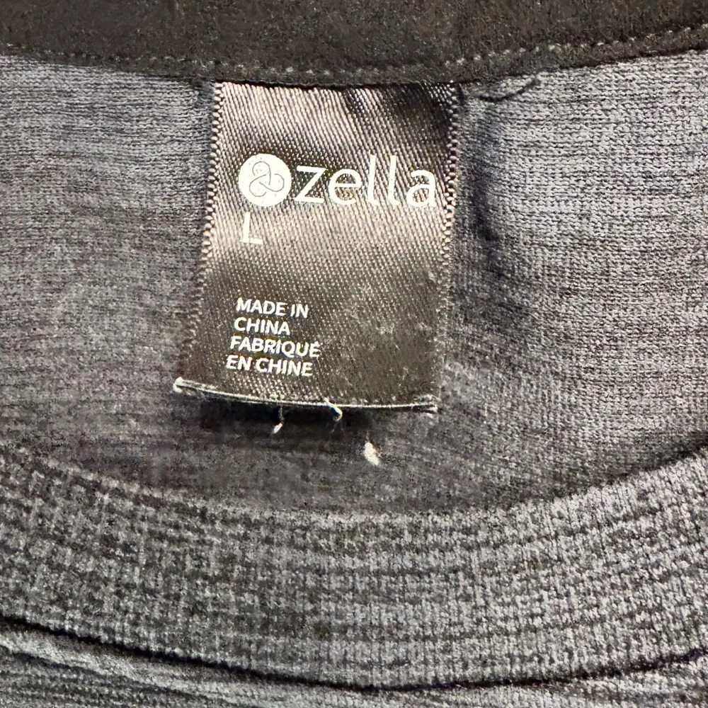 Zella Men’s Gray Seamless Performance Workout Shirt L Athletic Gym Training Tee